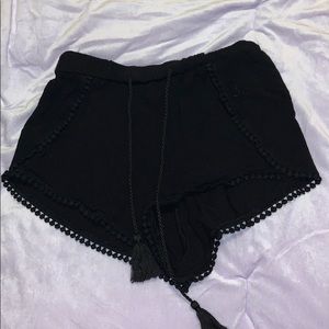 Black flowy shorts